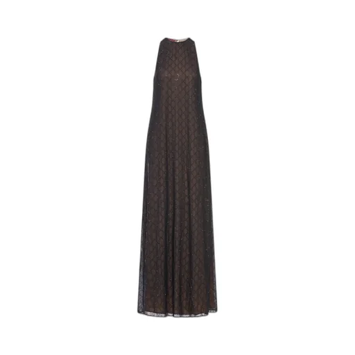 Gg Monogram Silk Georgette Dress