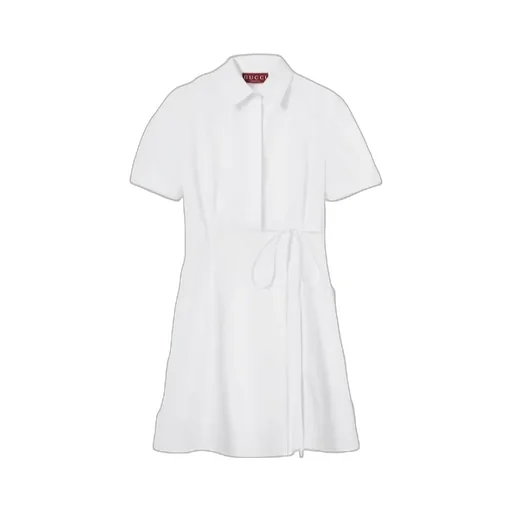 Embossed Heavy Cotton Poplin Dress