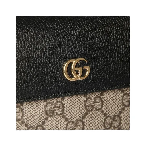 Gg Marmont Bi-Color Wallet On Chain