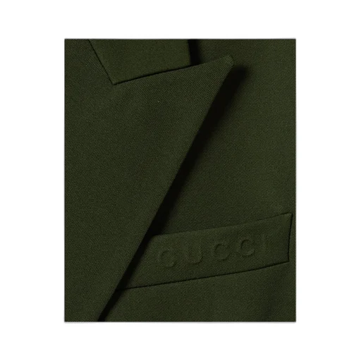 Double-Breasted Light Wool Gabardine Jacket