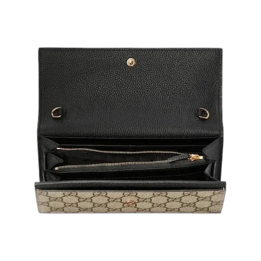 Gg Marmont Bi-Color Wallet On Chain
