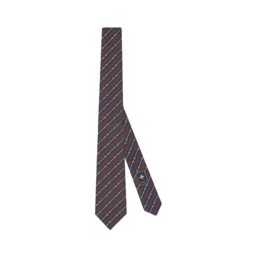 Horsebit Silk Jacquard Tie