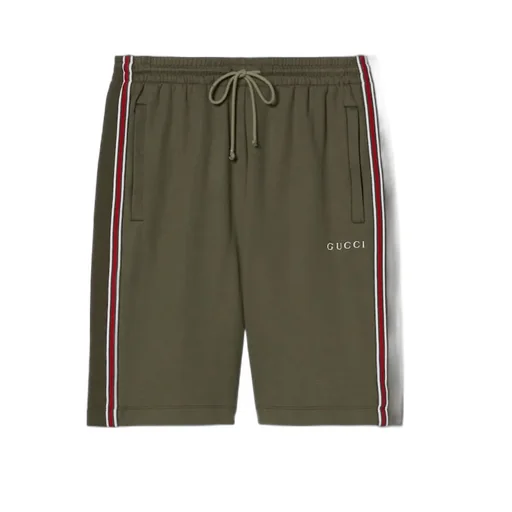 Cotton Piquet Shorts With Embroidery