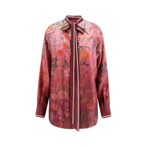 Flora Printed Satin Shirt