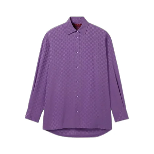 Gg Silk Jacquard Oversize Shirt