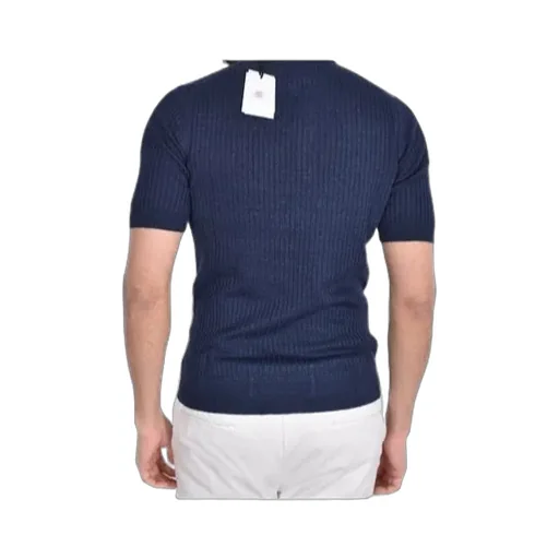 Short-Sleeved Knitted Polo Shirt