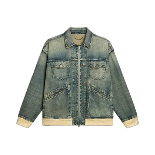 Zip-Up Denim Jacket