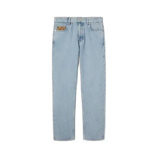 Gg Insert Washed Denim Jeans