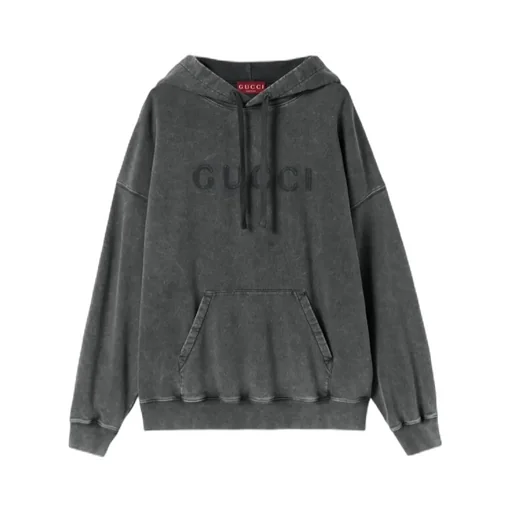 Vintage Effect Drawstring Hoodie