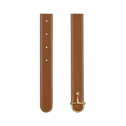 Thin Belt With Half-Horsebit Buckle