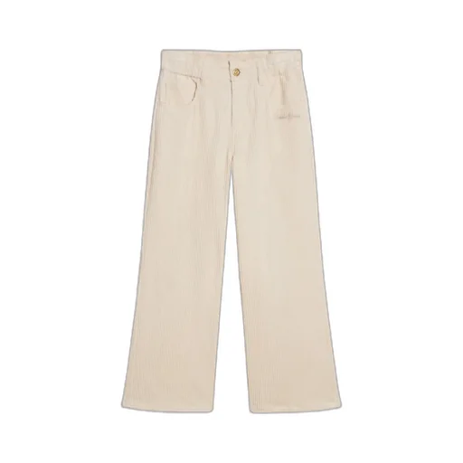 Logo Embroidered Corduroy Trousers