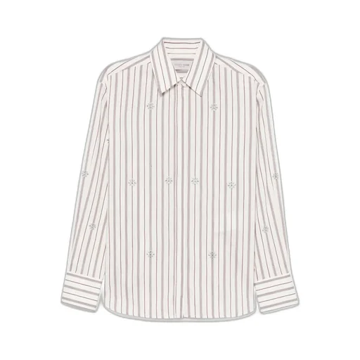 Stud Embellished Striped Shirt