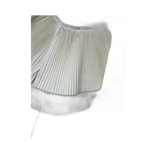 Pleated Shorts With Lotus Leaf Edges