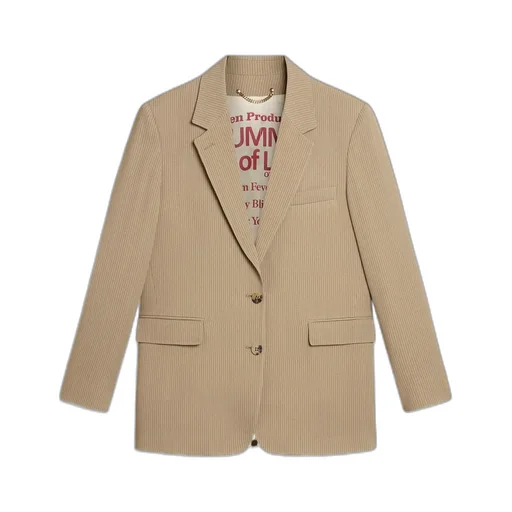 Single Breasted Pinstriped Jacket