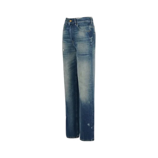 Straight-Leg Distressed Jeans
