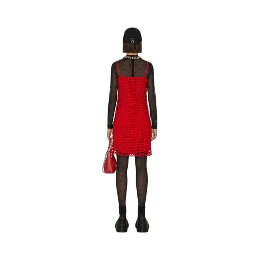 4G-Motif Square-Neck Dress