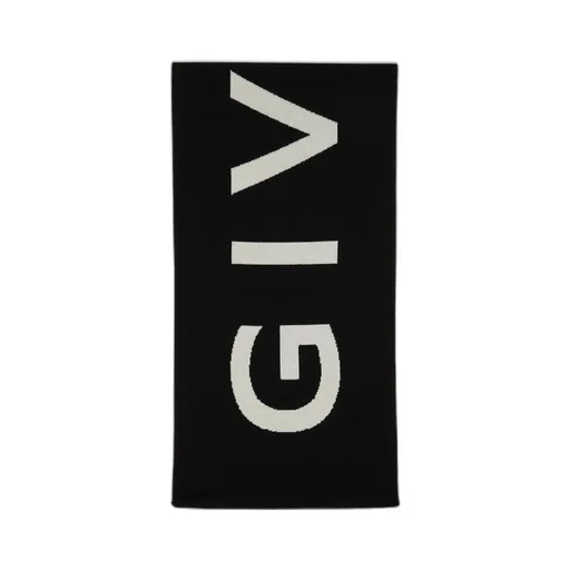 Logo-Print Wool Scarf