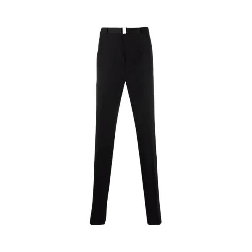 Belted Straight-Leg Trousers