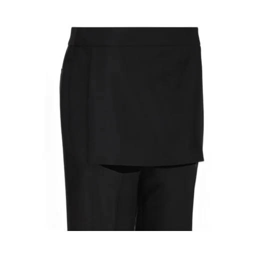 Skirt-Detail Slit Trousers