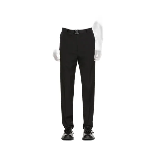 Belted Straight-Leg Trousers