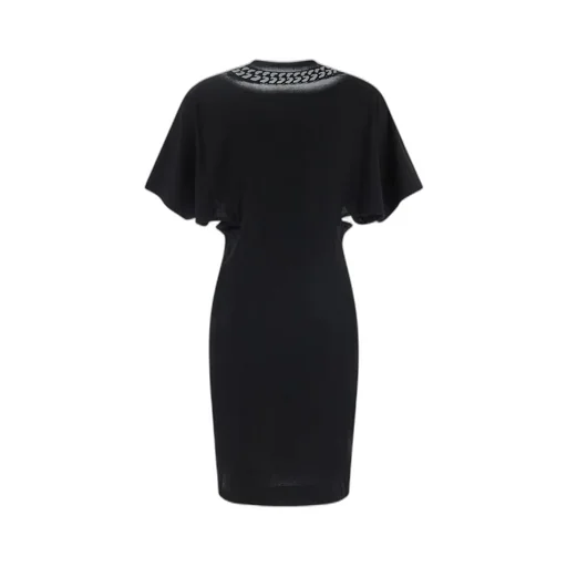Chain Printed Crewneck Mini Dress