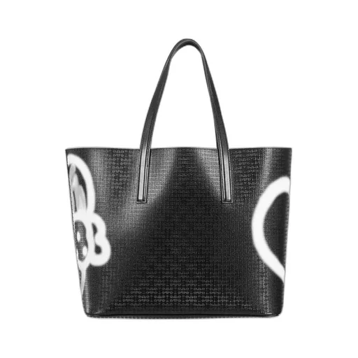 Wing Logo-Embossed Leather Tote