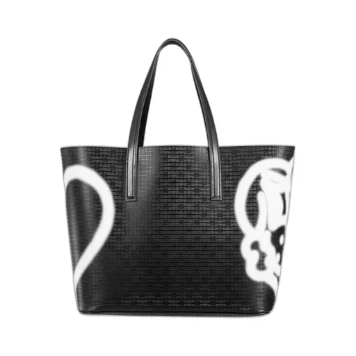 Wing Logo-Embossed Leather Tote