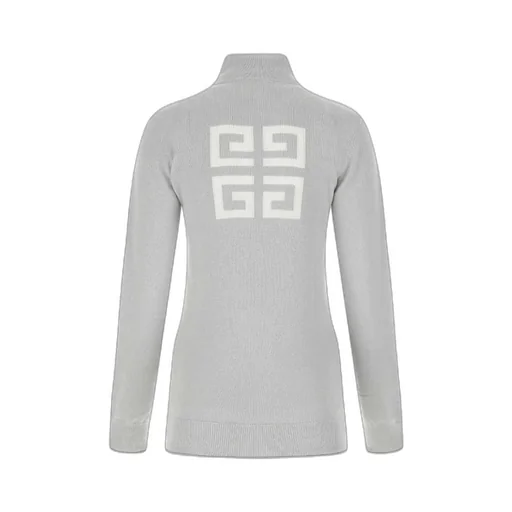 Knit Sweater With Long Sleeves And Monogram Logo