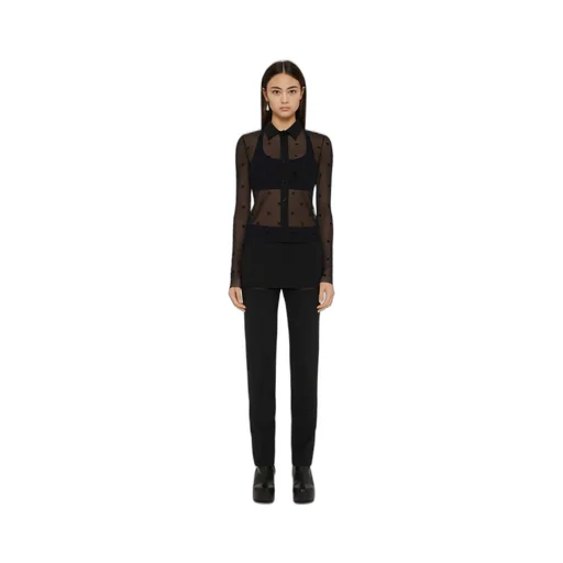 Shirt In Tulle With 4G Pattern