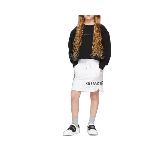 Logo Embroidered Cotton Skirt