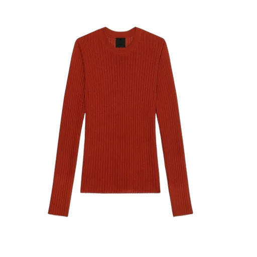 Sweater In Ribbed Viscose Knit