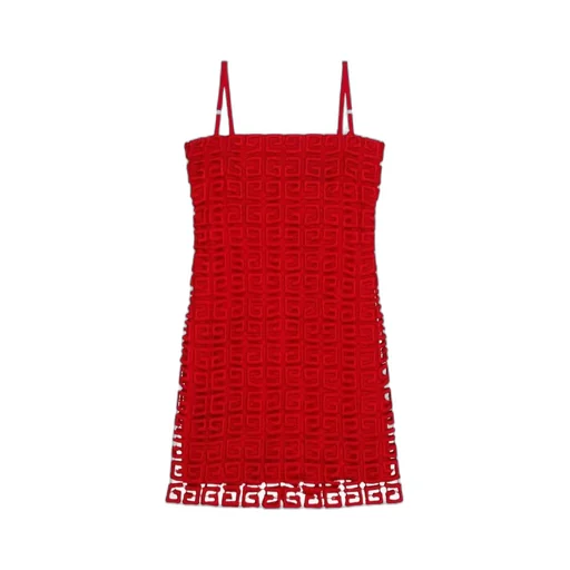4G-Motif Square-Neck Dress