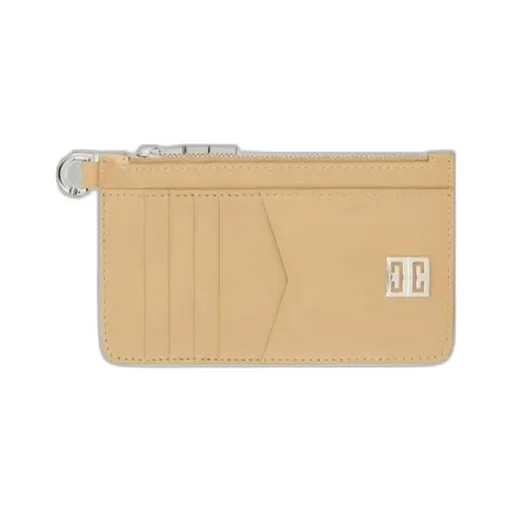 Logo Plaque Leather Cardholder