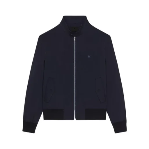 Stand Up Collar Zipped Jacket