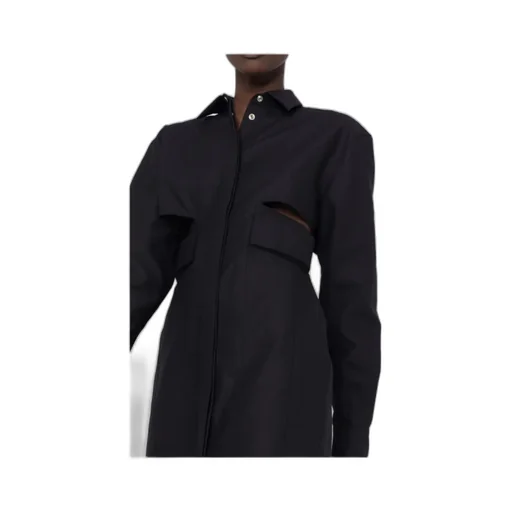 Cut-Out Shirt Dress