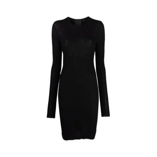 Ribbed-Knit Wool Dress