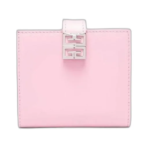 Logo-Fastening Leather Wallet