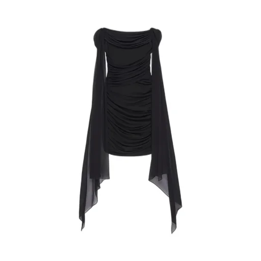 Off-Shoulder Draped Mini Dress
