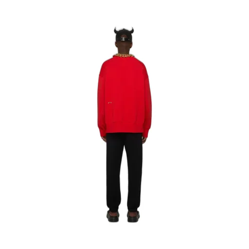Eyelet Detail Oversized Sweatshirt