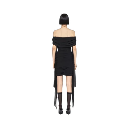 Off-Shoulder Draped Mini Dress