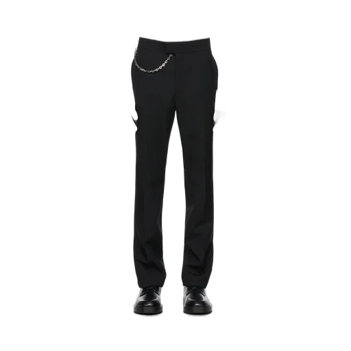 Chain Link Straight Leg Trousers