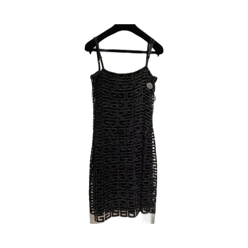 G Embroidered Lace Mini Dress