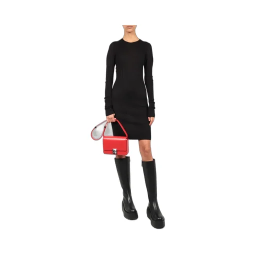 Ribbed-Knit Wool Dress