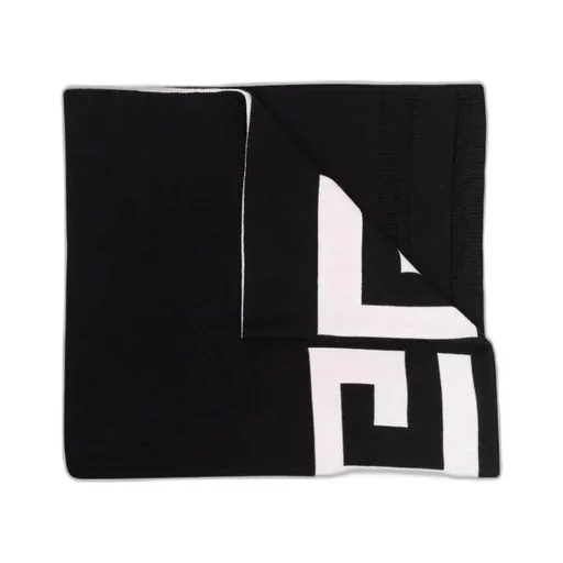 Intarsia-Knit Logo Wool Scarf