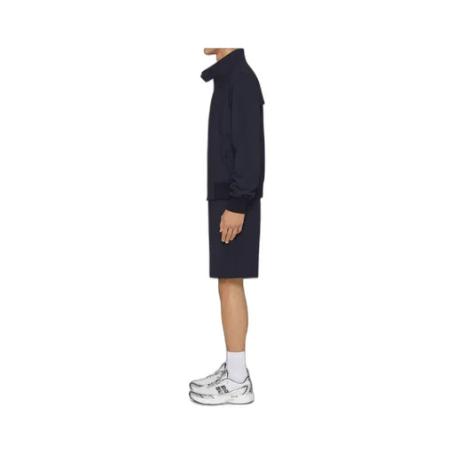 Stand Up Collar Zipped Jacket