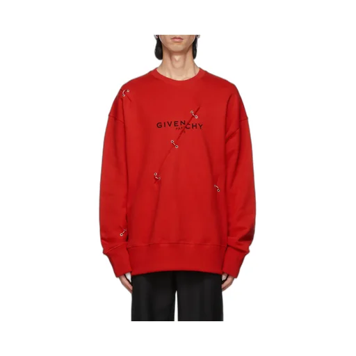 Eyelet Detail Oversized Sweatshirt