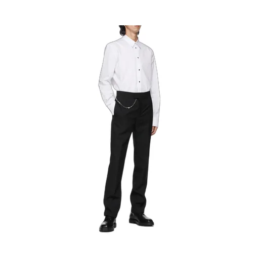Chain Link Straight Leg Trousers
