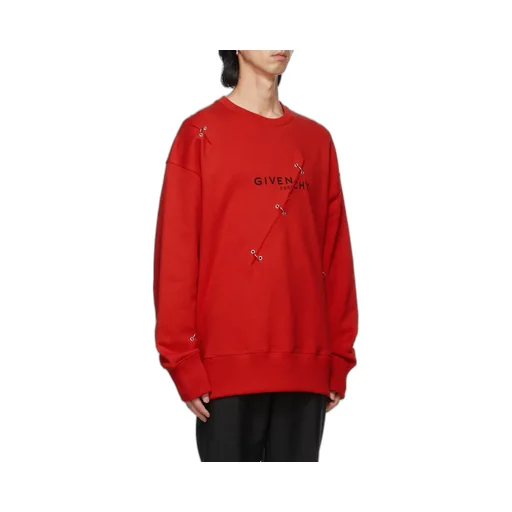 Eyelet Detail Oversized Sweatshirt