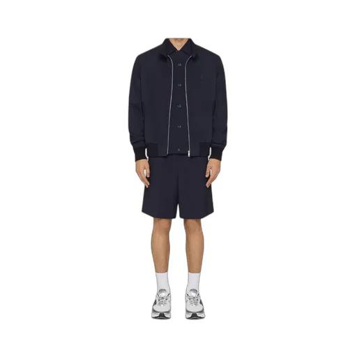 Stand Up Collar Zipped Jacket
