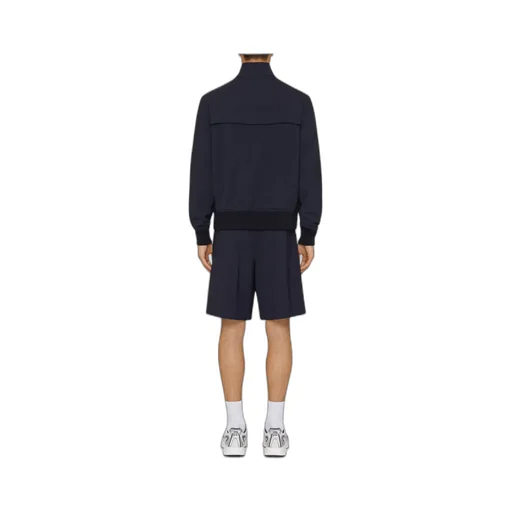 Stand Up Collar Zipped Jacket